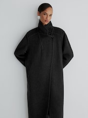 Atelier Wool-Blend Blind-Seam Double-Breasted Coat - Εικόνα 3 από 8