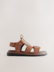 Tan Brown Suede Forever Comfort® Chunky Lace-Up Sandals - Image 8 of 10