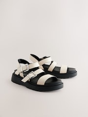 عاجي - Chunky Buckled Sandals - صورة 6 من 7