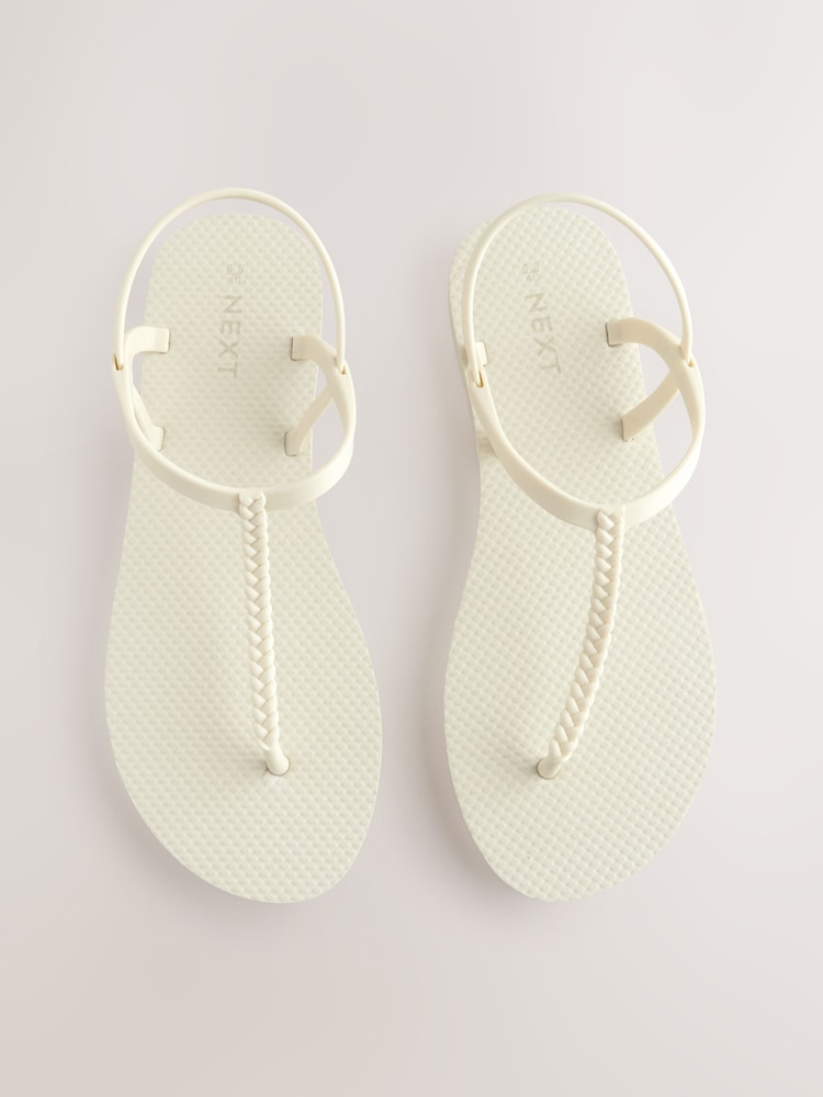 Bone Beach Plaited Toe Thong Sandals - Image 1 of 9