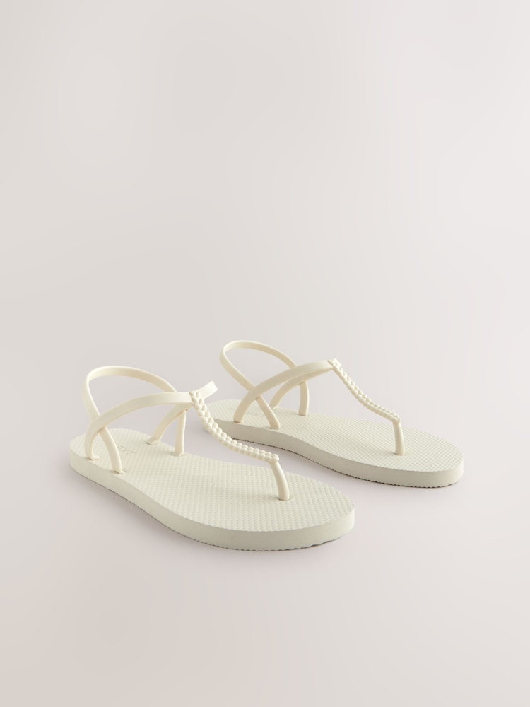 Bone Beach Plaited Toe Thong Sandals - Image 5 of 9