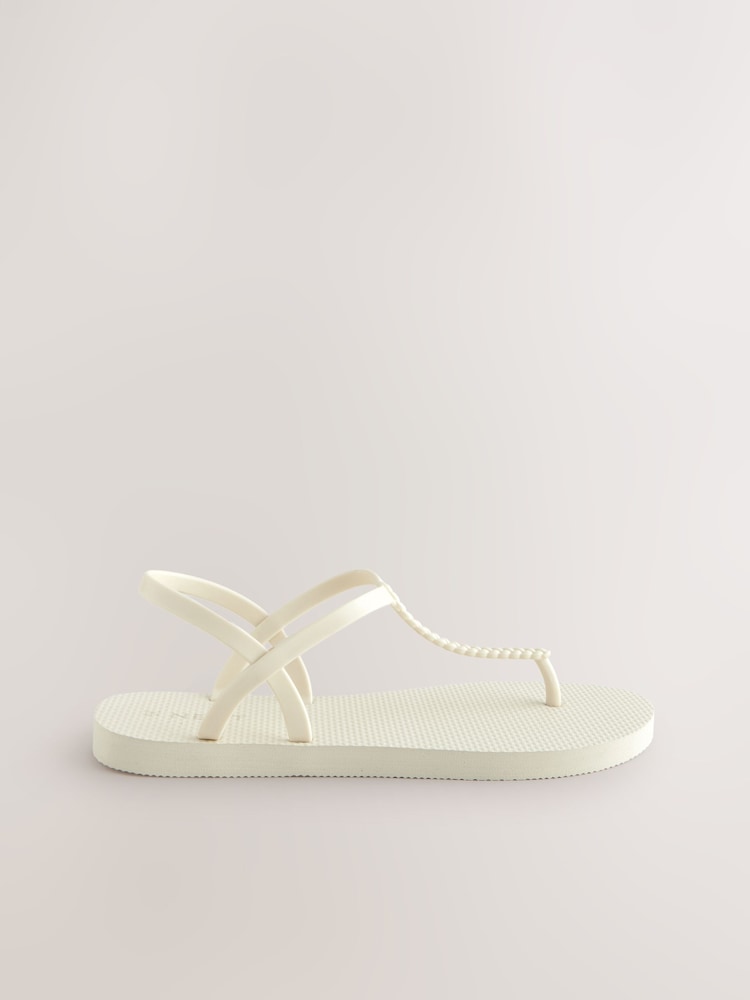 Bone Beach Plaited Toe Thong Sandals - Image 6 of 9