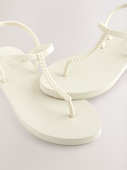 Bone Beach Plaited Toe Thong Sandals - Image 7 of 9