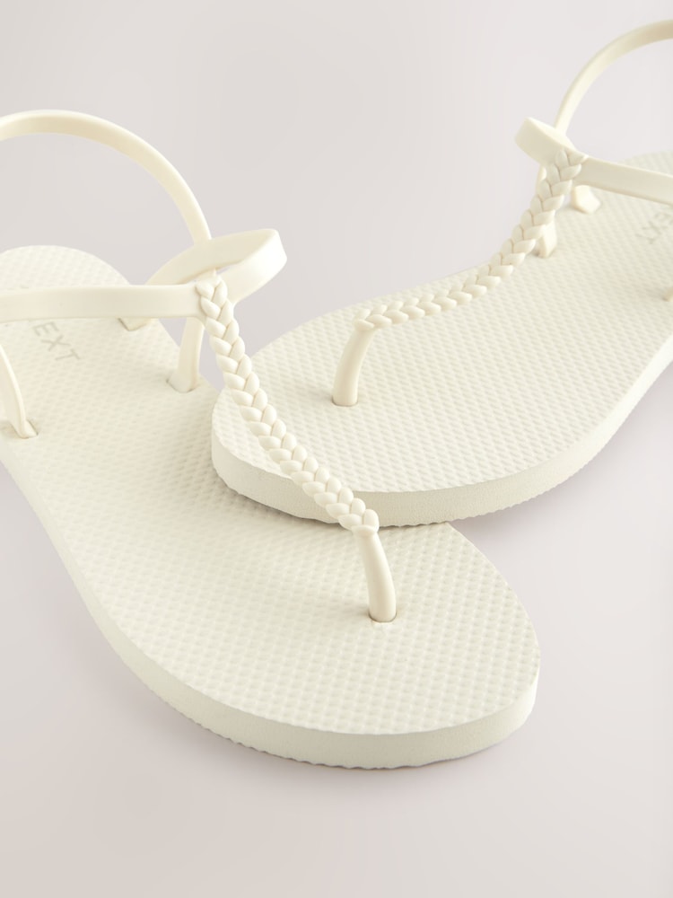 Bone Beach Plaited Toe Thong Sandals - Image 7 of 9