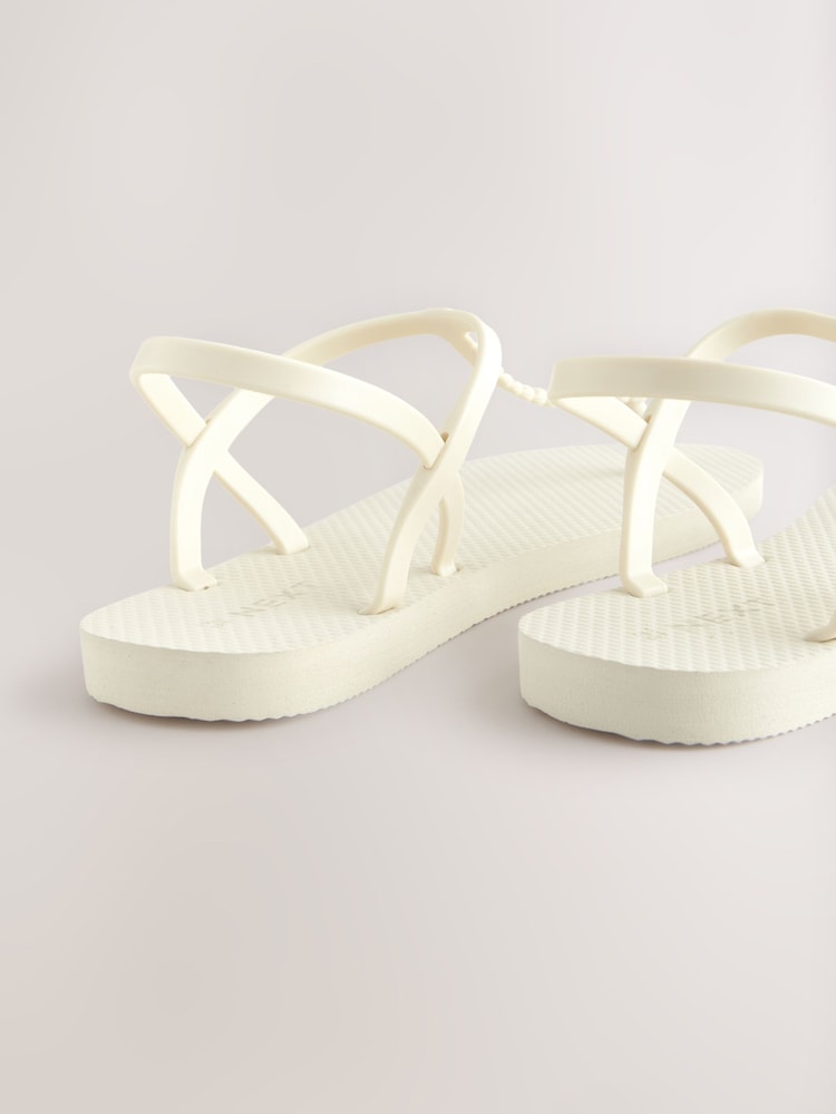 Bone Beach Plaited Toe Thong Sandals - Image 8 of 9