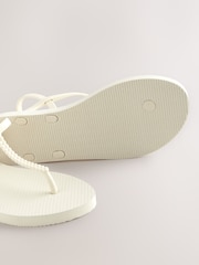Bone Beach Plaited Toe Thong Sandals - Image 9 of 9