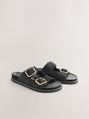 Camurça preta - Sandálias de palmilha de alça dupla Forever Comfort® Premium - Imagem 7 de 10