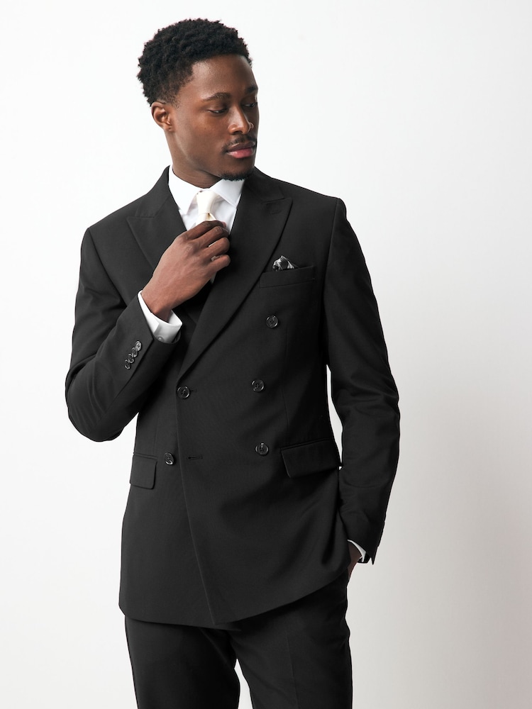 Noir - Veste de costume à deux boutons - Image 1 of 11