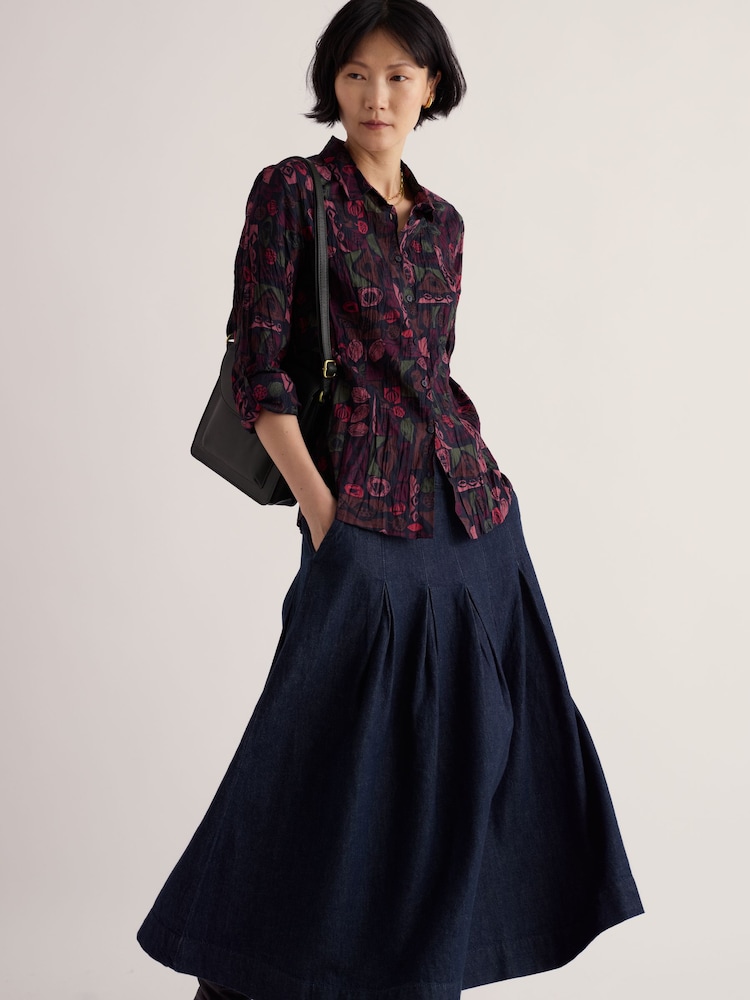 أزرق داكن - Seasalt Cornwall Larissa Cotton Crinkle Shirt - صورة 1 من 6 أزرق داكن - Seasalt Cornwall Larissa Cotton Crinkle Shirt - صورة 1 من 6