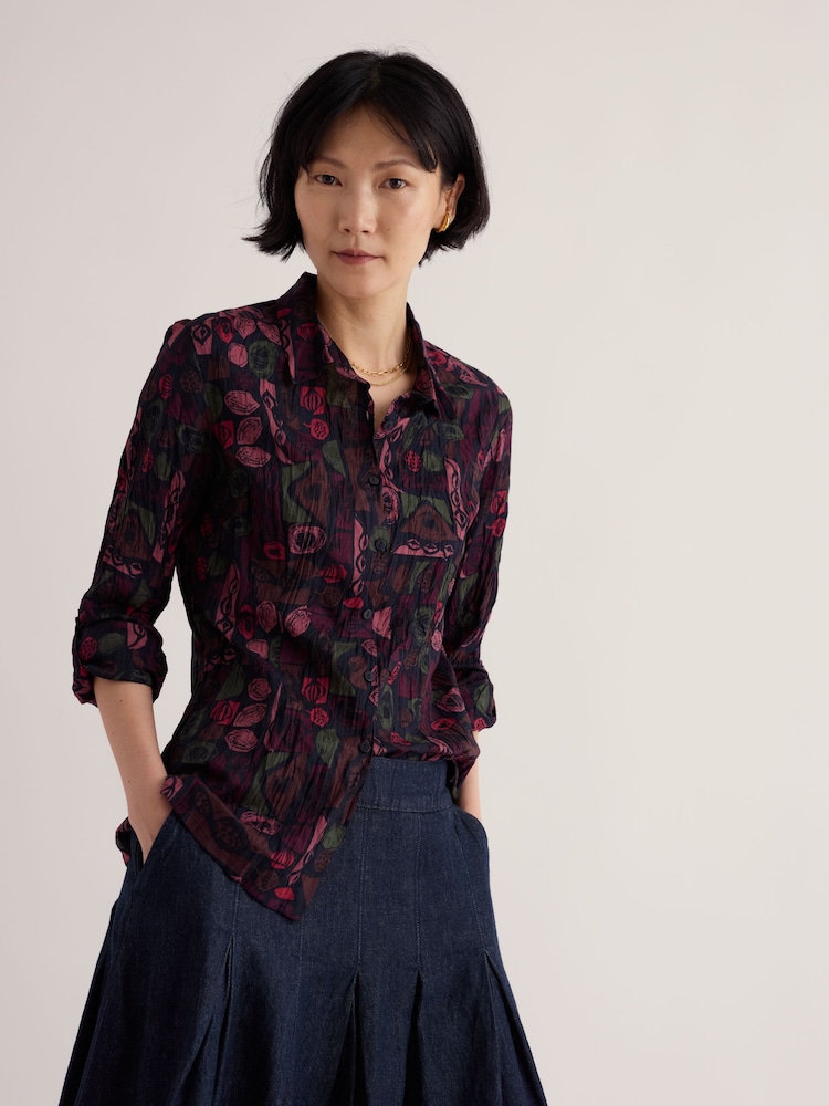 أزرق داكن - Seasalt Cornwall Larissa Cotton Crinkle Shirt - صورة 2 من 6 أزرق داكن - Seasalt Cornwall Larissa Cotton Crinkle Shirt - صورة 2 من 6
