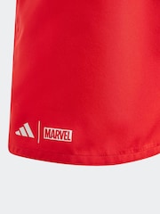 adidas Red Marvel Spider Man 5" Swim Shorts - Image 4 of 5
