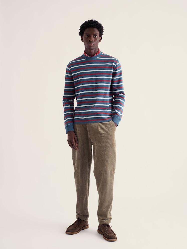 Seasalt Cornwall Blue Longboat Crew Neck Top - Image 2 of 5 Seasalt Cornwall Blue Longboat Crew Neck Top - Image 2 of 5