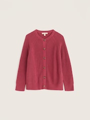 Seasalt Cornwall Pink Potters Meadow Cotton Knitted Cardigan - Image 4 of 5