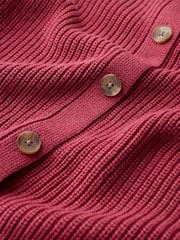 Seasalt Cornwall Pink Potters Meadow Cotton Knitted Cardigan - Image 5 of 5