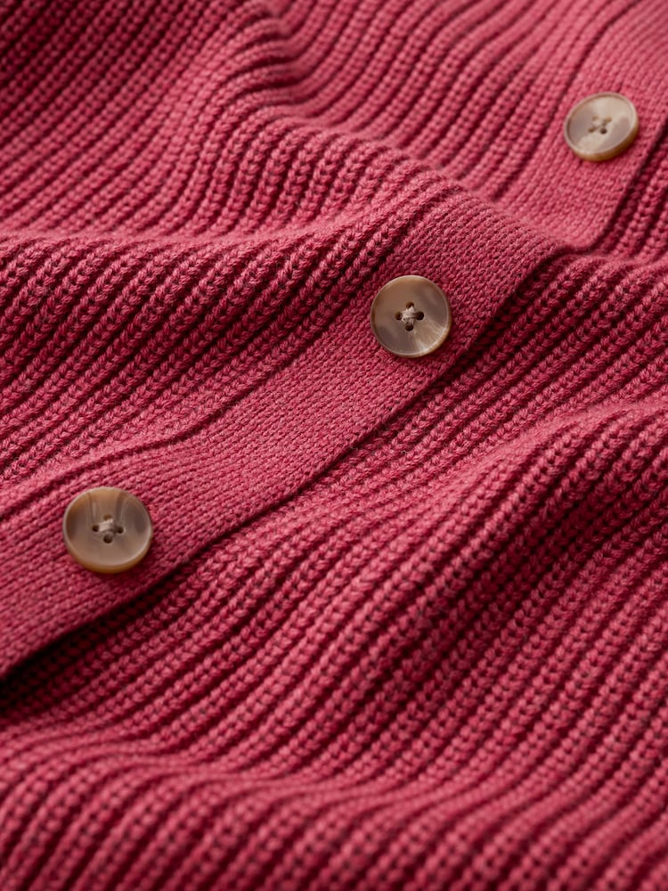Seasalt Cornwall Pink Potters Meadow Cotton Knitted Cardigan - Image 5 of 5 Seasalt Cornwall Pink Potters Meadow Cotton Knitted Cardigan - Image 5 of 5
