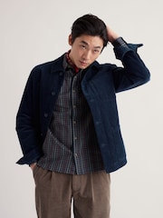 Seasalt Cornwall Blue Men's Pengelly Cotton Cord Jacket - Imagen 2 de 5
