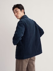 Seasalt Cornwall Blue Men's Pengelly Cotton Cord Jacket - Imagen 3 de 5