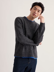 Seasalt Cornwall Grey Trowan Crew Neck Jumper - Image 1 of 5