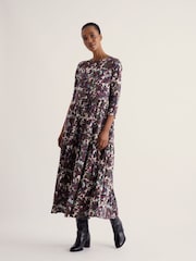 Seasalt Cornwall Blue Petite Leading Lights 3/4 Sleeve Dress - Image 1 of 5