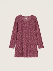Seasalt Cornwall Pink Screenprint Long Sleeve A-line Tunic - Image 4 of 5