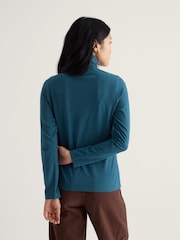 Seasalt Cornwall Blue Blue Landing Fitted Roll Neck Top - Image 3 of 5