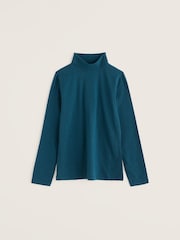 Seasalt Cornwall Blue Blue Landing Fitted Roll Neck Top - Image 5 of 5