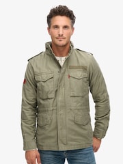Superdry Green 100% Cotton Vintage Military M65 Jacket - Image 3 of 4