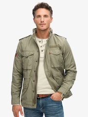 Superdry Green 100% Cotton Vintage Military M65 Jacket - Image 4 of 4