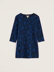 Seasalt Cornwall Blue Tall Waves Jersey Tunic - Image 4 of 5
