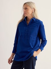 Seasalt Cornwall Blue Coppice Shirt-Style Cord Tunic - Image 1 of 5