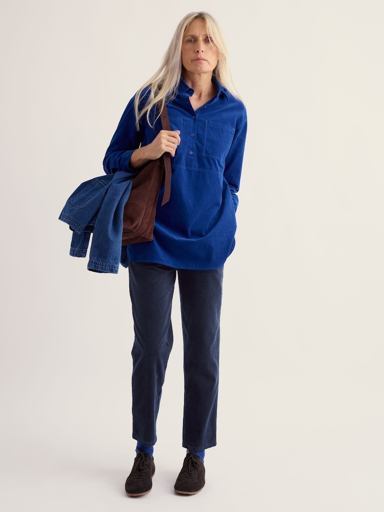 Seasalt Cornwall Blue Coppice Shirt-Style Cord Tunic - Image 2 of 5 Seasalt Cornwall Blue Coppice Shirt-Style Cord Tunic - Image 2 of 5