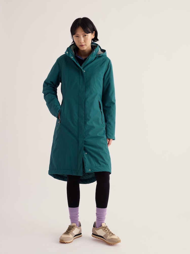 Seasalt Cornwall Dark Teal Tall Janelle Raincoat - Image 1 of 5 Seasalt Cornwall Dark Teal Tall Janelle Raincoat - Image 1 of 5