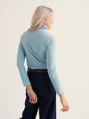 Seasalt Cornwall Blue Landing Roll Neck Top - Image 3 of 5