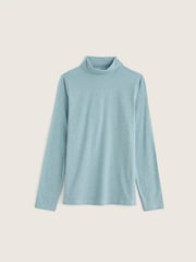 Seasalt Cornwall Blue Landing Roll Neck Top - Image 5 of 5