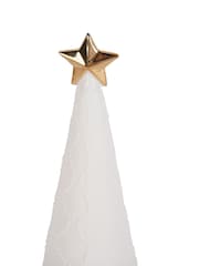 Laura Ashley White Ceramic Christmas Ornaments Tree - Image 5 of 6