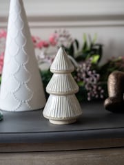 Laura Ashley Cream Ceramic Christmas Tree Decoration - Image 1 of 5
