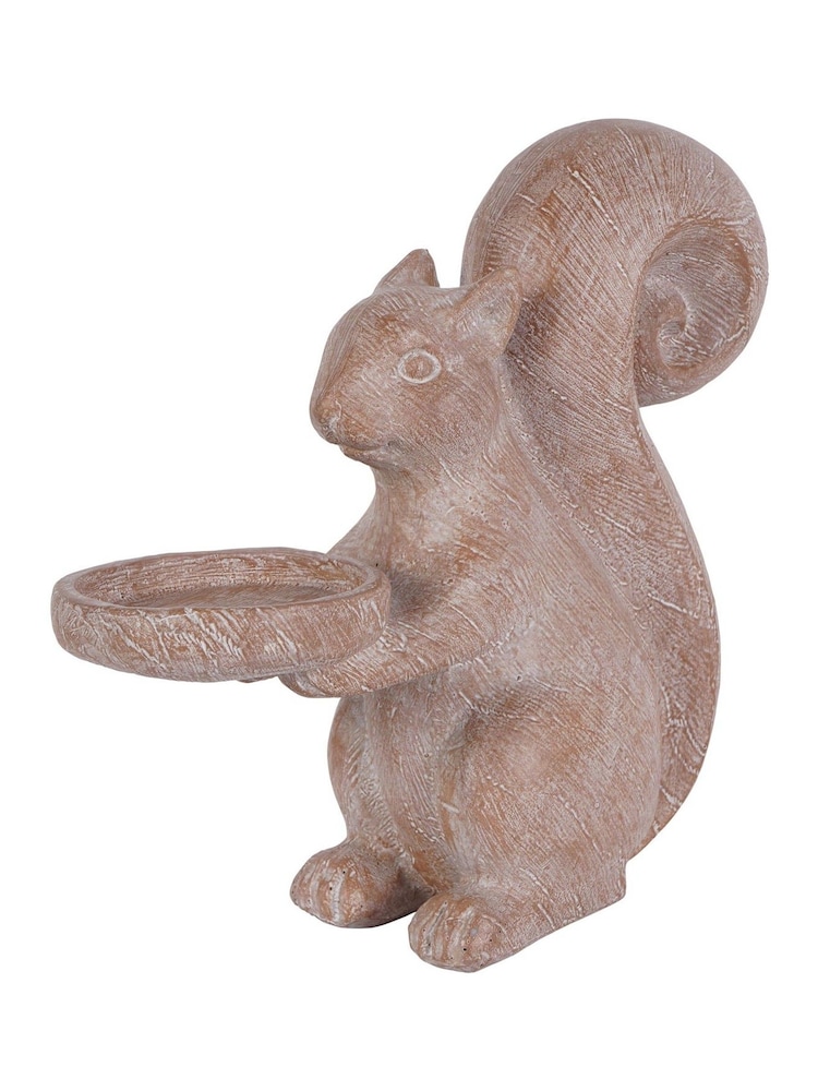 Laura Ashley Natural Wood Squirrel Candle Holder - Image 2 of 5