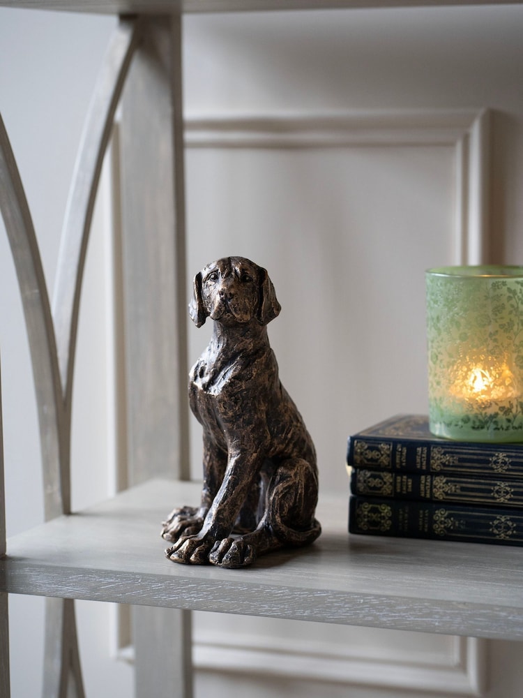 Laura Ashley Bronze Sitting Dog Ornament - Image 2 of 6 Laura Ashley Bronze Sitting Dog Ornament - Image 2 of 6