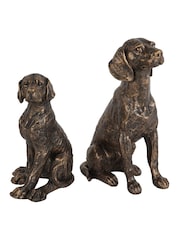 Laura Ashley Bronze Sitting Dog Ornament - Image 3 of 6