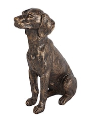 Laura Ashley Bronze Sitting Dog Ornament - Image 4 of 6