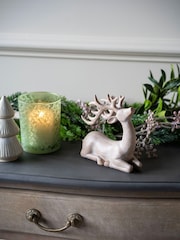 Laura Ashley Natural Wood Deer Ornament - Image 1 of 6