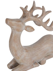 Laura Ashley Natural Wood Deer Ornament - Image 5 of 6