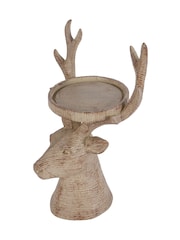 Laura Ashley Natural Wood Deer Candle Holder - Image 4 of 6