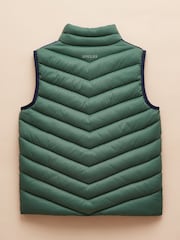 Joules Boys' Crofton Gilet Blue Colourblock Showerproof Padded Gilet - Image 2 of 5
