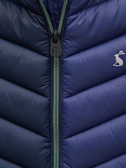 Joules Boys' Crofton Gilet Blue Colourblock Showerproof Padded Gilet - Image 3 of 5