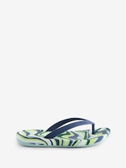 FitFlop Kids Green Iqushion Junior Swirly Ergonomic Flip Flops red - Image 2 of 5