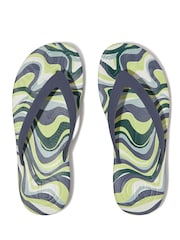FitFlop Kids Green Iqushion Junior Swirly Ergonomic Flip Flops red - Image 4 of 5