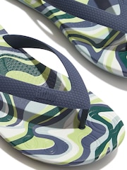 FitFlop Kids Green Iqushion Junior Swirly Ergonomic Flip Flops red - Image 5 of 5