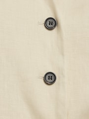 Jigsaw Cream Linen Tie Waistcoat - Image 5 of 5