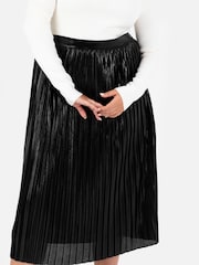 Lovedrobe Pleated Metallic Midi Skirt - Image 3 of 4